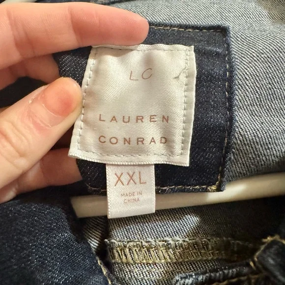 NWOT LC Lauren Conrad Dark Blue Jean Jacket - Picture 4 of 4